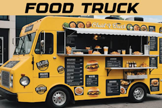 make a food truck wrap, trailer wrap design for you