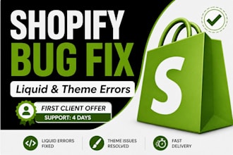 fix shopify liquid errors and theme bugs