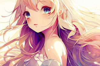 draw a beautiful anime art illustration