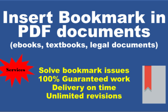 add bookmarks of ebooks and convert docs in PDF