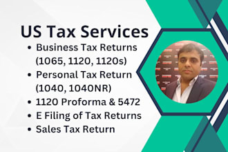 prepare and efile US individual and business tax returns 1040 1065 1120