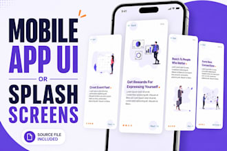 design mobile app splash screen and app onboarding screens