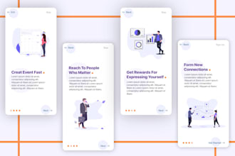 design mobile app splash screen and app onboarding screens