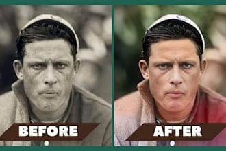 enhance your old photo and colorize into high quality