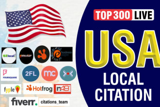 do top 300 USA local citations and directory submission
