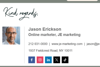 create HTML email signature for outlook gmail clickable email signature