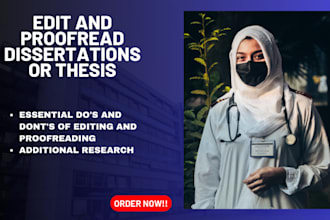 edit or proofread thesis, dissertations, and research proposals