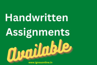 do handwritten assignment work of any subject