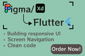 convert figma to flutter ,flutter design or flutter UI development