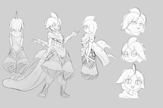 draw a ref sheet for your dnd original character