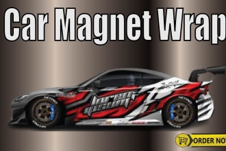 design magnificent car magnets, car wrap, vehicle sticker