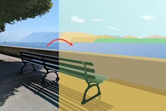 transform your photos in flat style