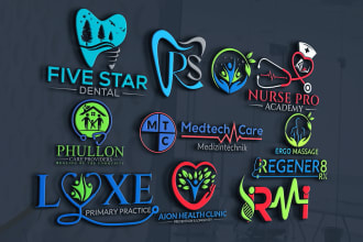 professional and unique medical logo for healthcare, dental, wellness, hospitals