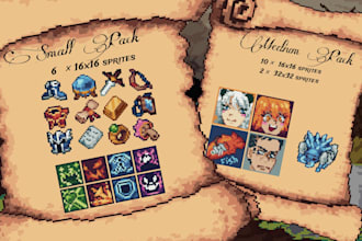 create pixel art props, items, icons, asset for your game