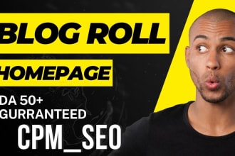 seo backlinks da 50 homepage blogroll or sidebar report