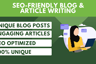 write SEO friendly blog posts, articles, website content writing