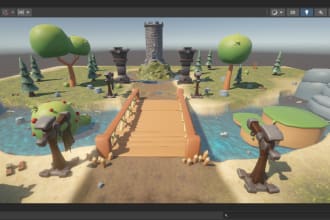 create 3d level design, environments in unity or blender for your games, videos