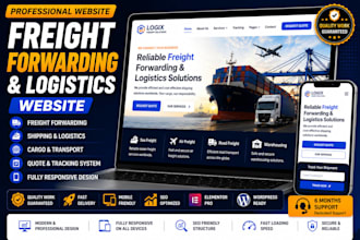 design a professional freight forwarding and logistics website