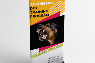 do a creative signage roll up banner design