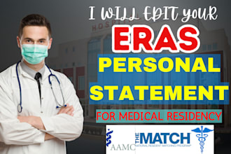 deep edit your eras medical residency or fellowship personal statement