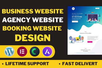 do design business, agency website or build your  booking website by crocoblock