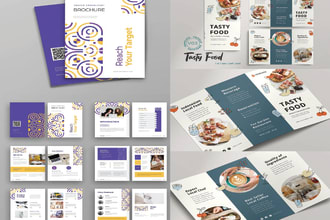 design amazing corporate brochure, trifold, bifold brochure