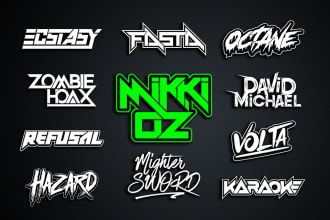do professional typography, producer, music, band,  dj logo design