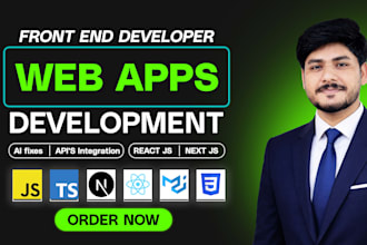 be your front end web developer with next js or react js