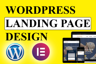 do attractive wordpress landing page design or one page website elementor pro