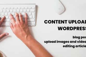upload your content and blog post on wordpress as wordpress VA