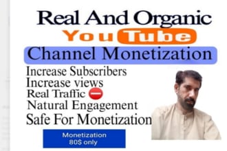 do organic youtube channel promotion and monetization