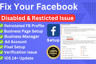 fix issues or set facebook ad account and business manager