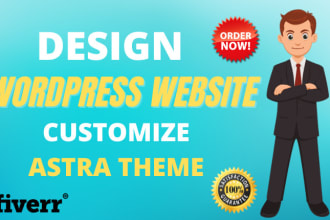 design and customize wordpress website using astra theme and divi theme