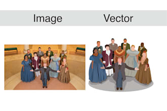 do image into digitize, vectorize professionally