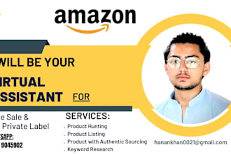 be your expert amazon virtual assistant for fba private label and wholesale