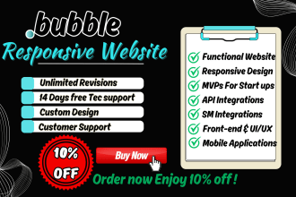 develop your no code bubble io responsive website