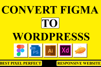 convert xd to wordpress, psd to wordpress, figma to wordpress