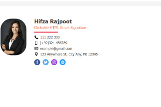 design a clickable HTML email signature