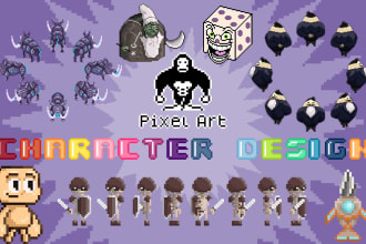 do pixel art character design