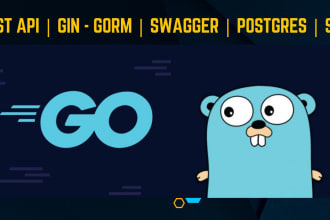 develop rest api server, web app and docs in golang