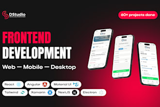 do frontend development using typescript react or angular