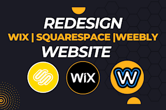 redesign existing wix , squarespace and weebly website