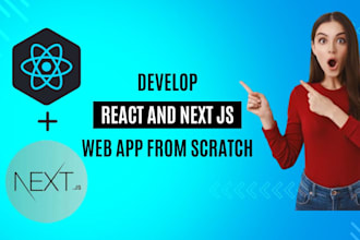 develop react web app and next js responsive web app