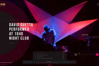 do night club dj music festival event website design