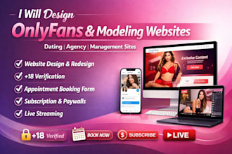 design onlyfans website dating modeling web onlyfans agency management website