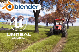 do 3d environment in unity, unreal engine, metaverse, photorealistic environment