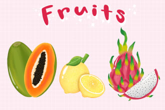 create stunning illustrations of fruits, vegetables, and food