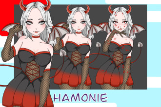 draw a custom pngtuber model for streaming in anime style
