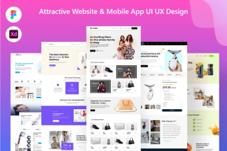do modern website ui ux design and mobile app ui ux design