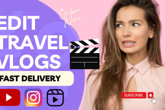 edit your travel vlog videos, drone, gopro, dslr